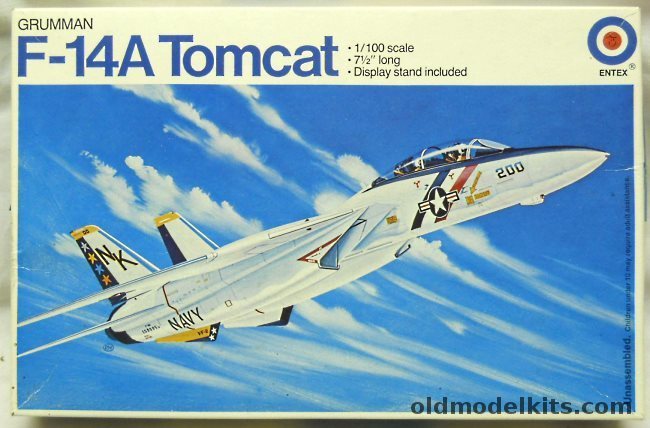 Entex 1/100 Grumman F-14A Tomcat, 8521T plastic model kit